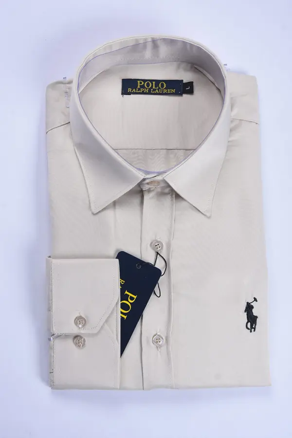 Chemise Ralph En pur Coton Ref-RS8701 ( Beige )